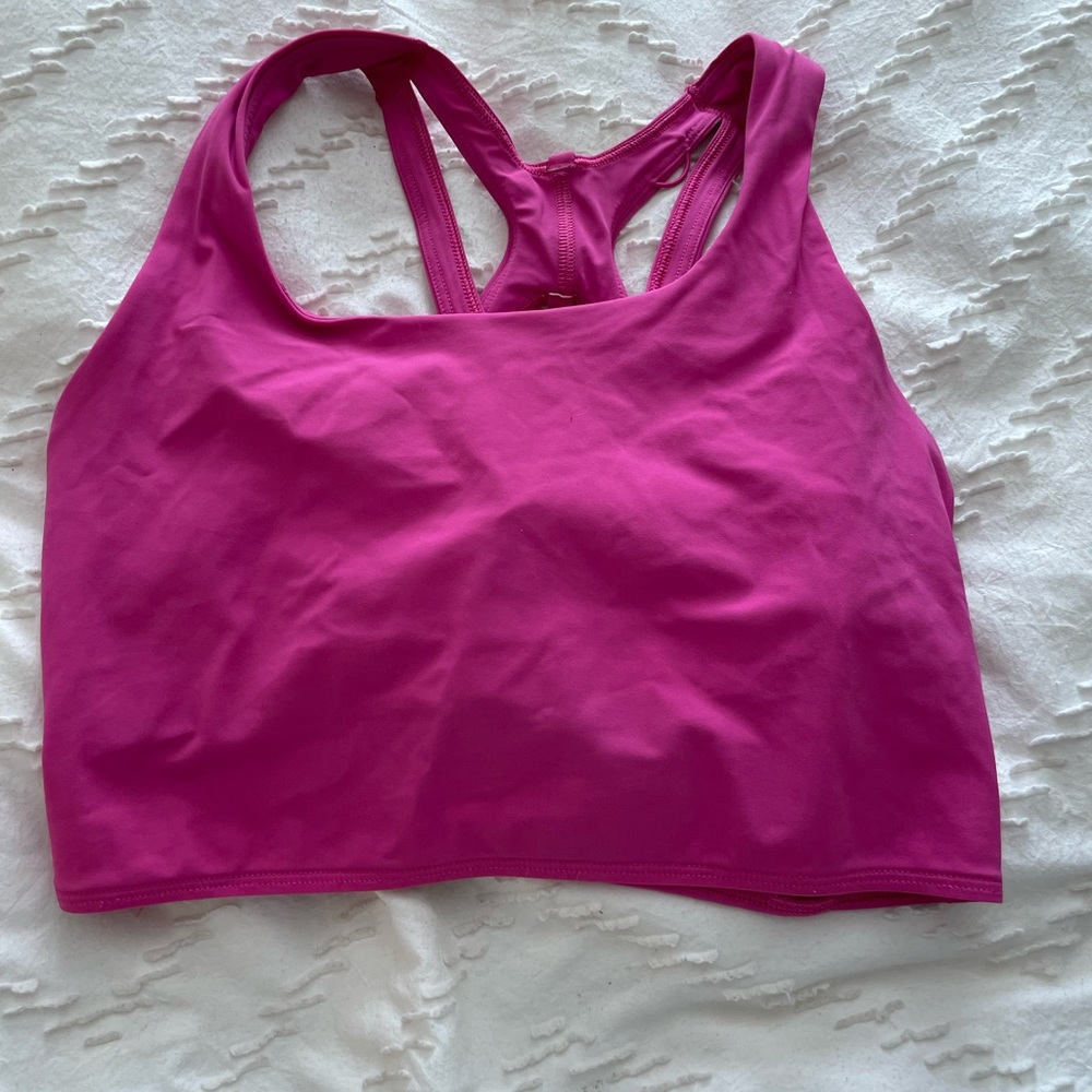 Hot pink lululemon sports bra w cell phone pocket